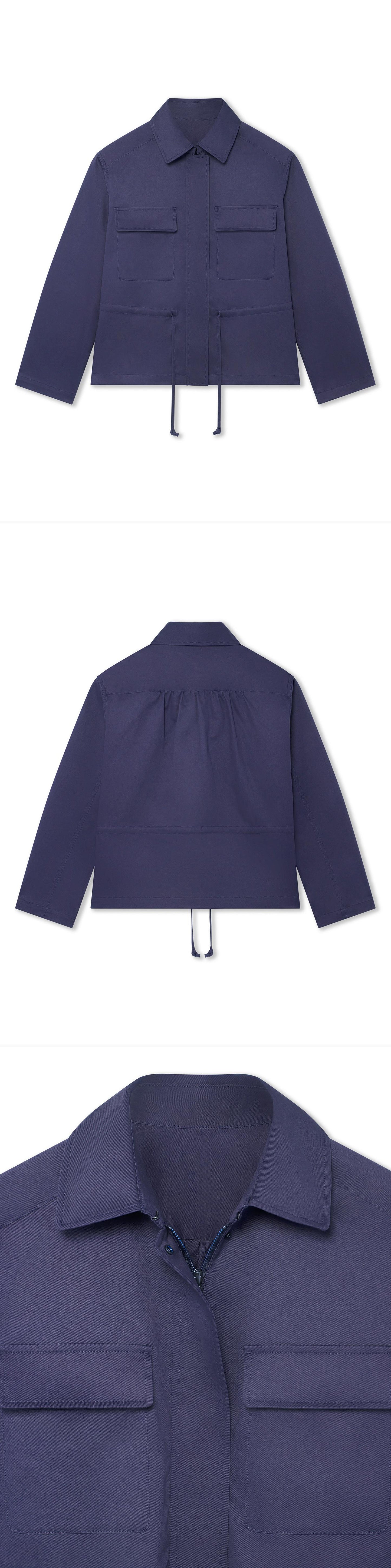 BLUE_JACKET - Hanging - 3 x Shots - Front + Back + Detail A