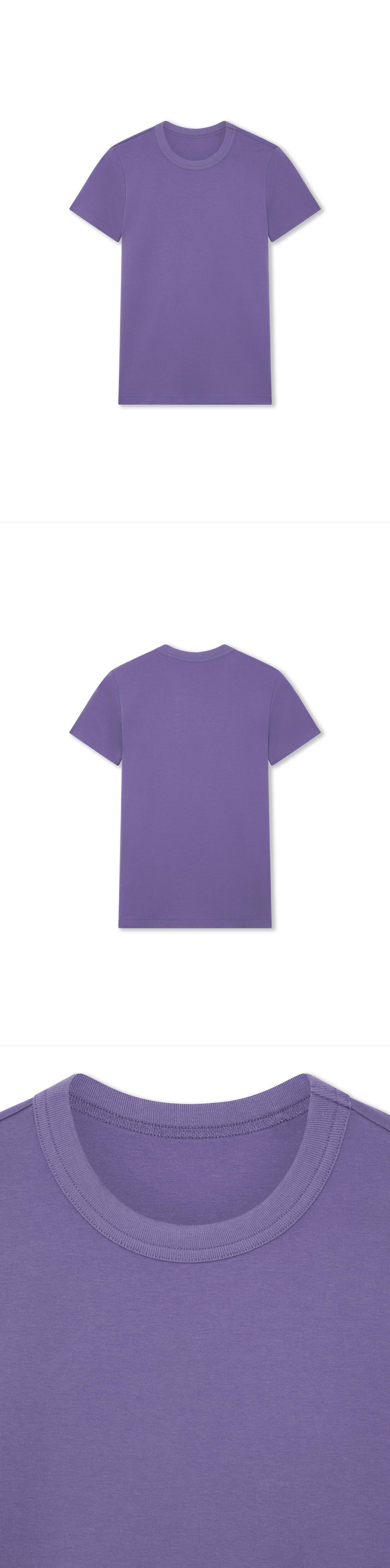 PURPLE_TSHIRT - Hanging - 3 x Shots - Front + Back + Detail A