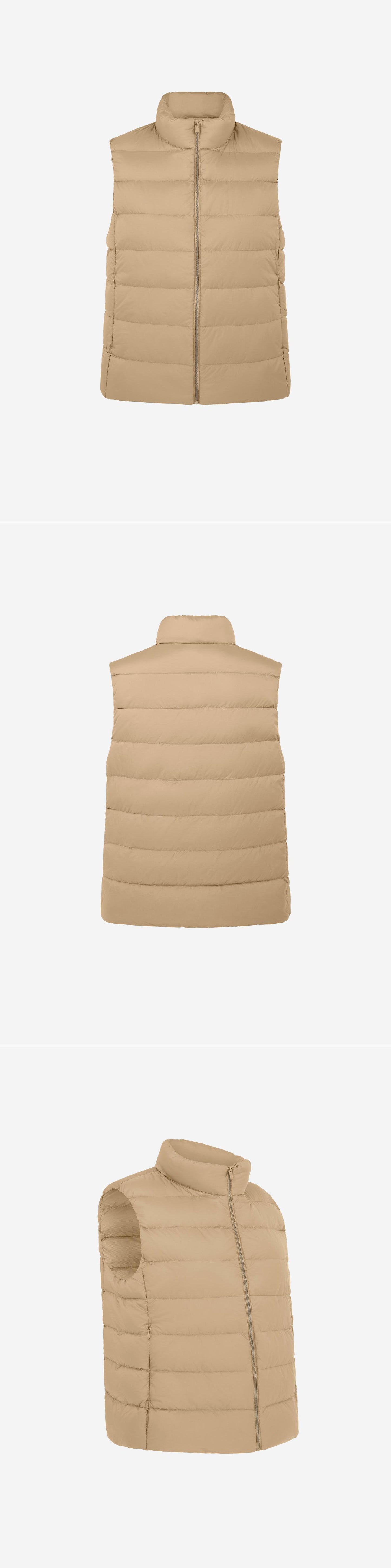 BEIGE_GILLET - Mannequin - 3 x Shots - Front + Back + Angle