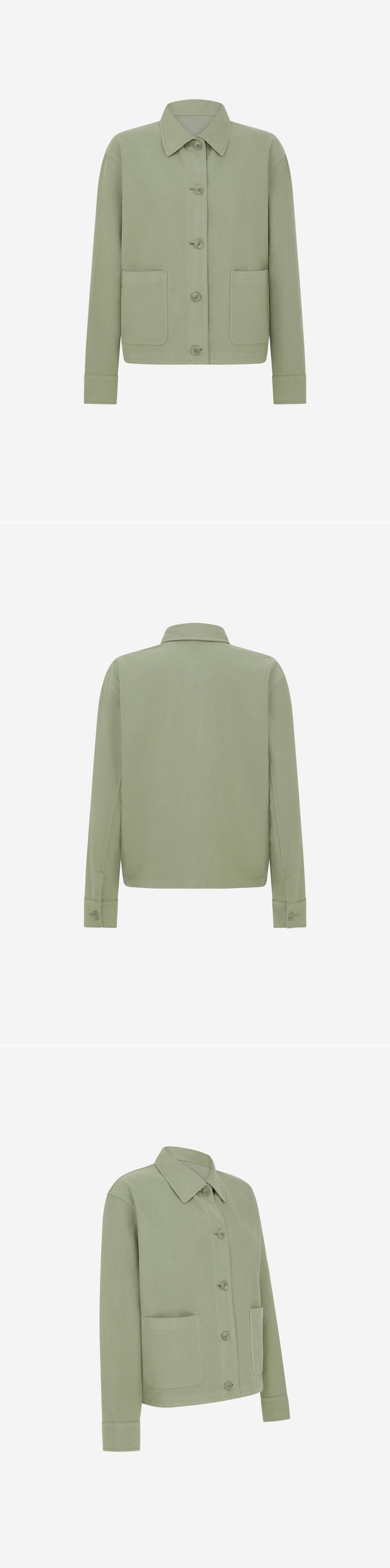 GREEN_OVERSHIRT - Mannequin - 3 x Shots - Front + Back + Angle
