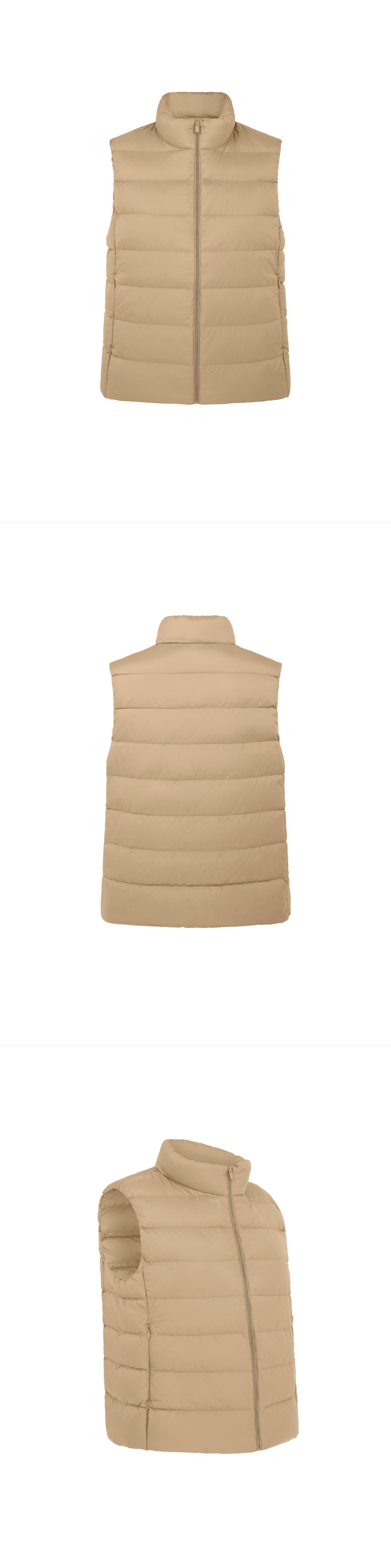 BEIGE_GILLET - Mannequin - 3 x Shots - Front + Back + Angle