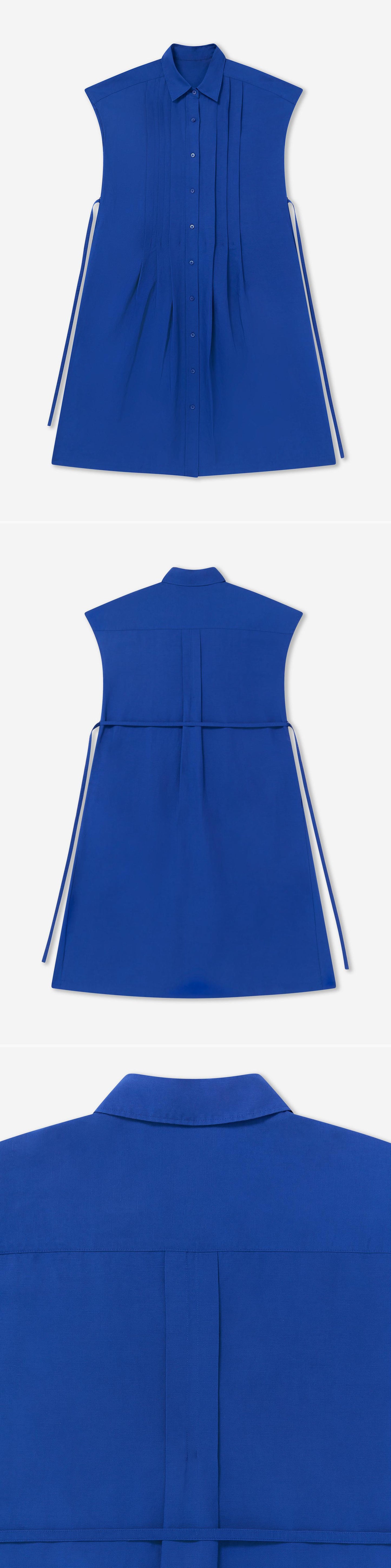 BLUE_DRESS - Flat Lay - 3 x Shots - Front + Back + Detail B