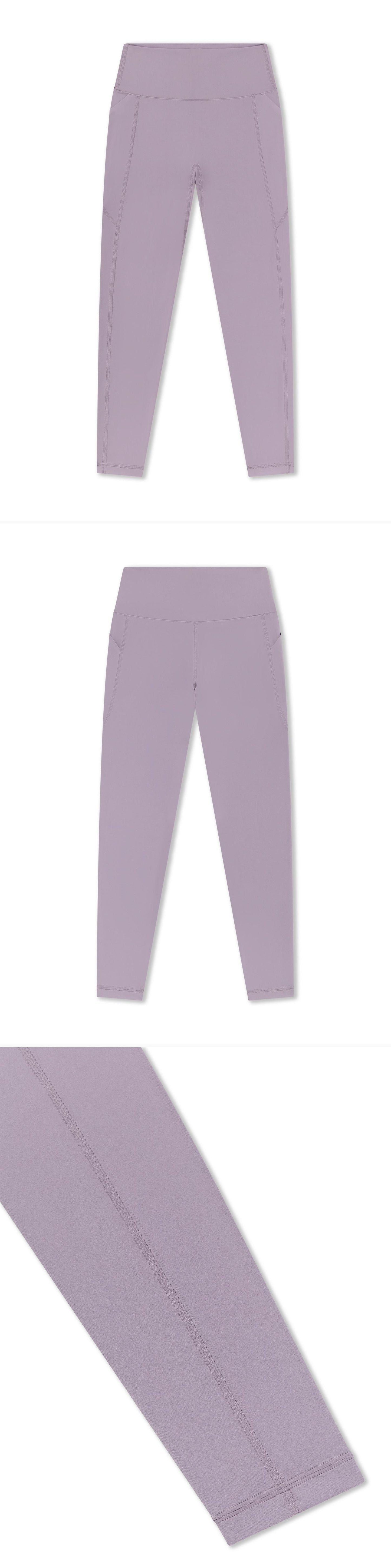 LILAC_LEGGINGS - Flat Lay - 3 x Shots - Front + Back + Detail B