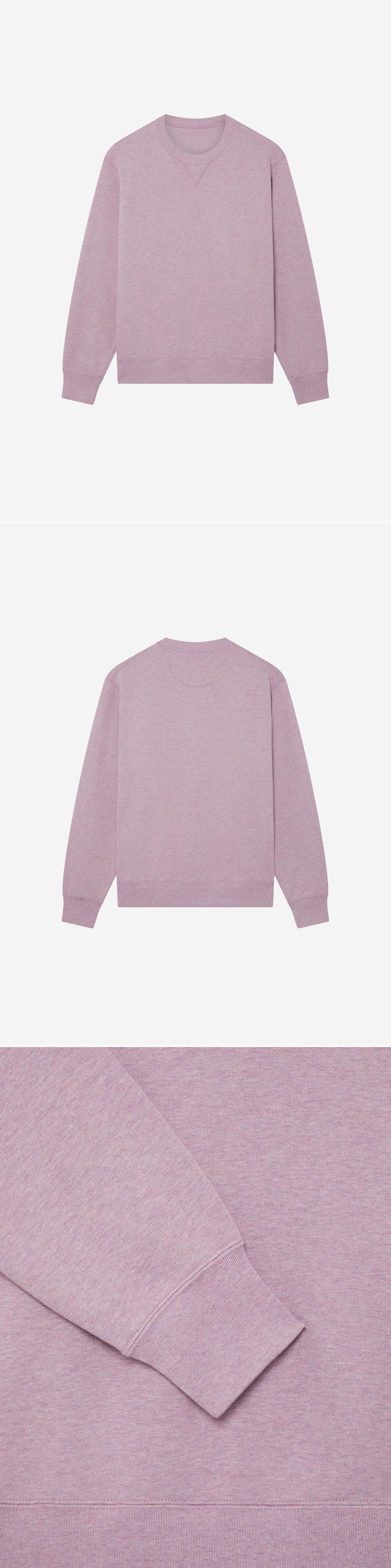 PURPLE_SWEATSHIRT - Hanging - 3 x Shots - Front + Back + Detail B