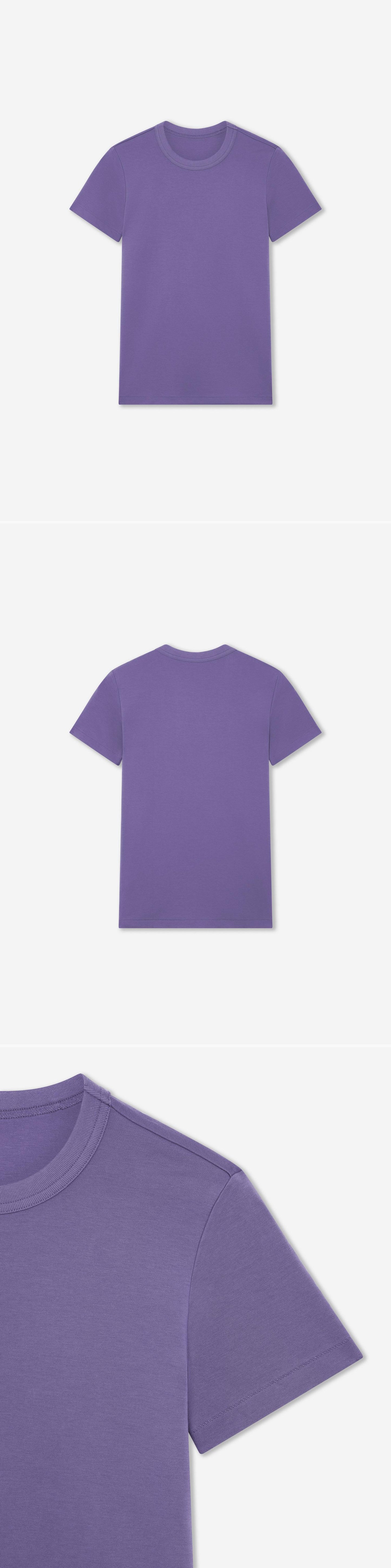 PURPLE_TSHIRT - Hanging - 3 x Shots - Front + Back + Detail B