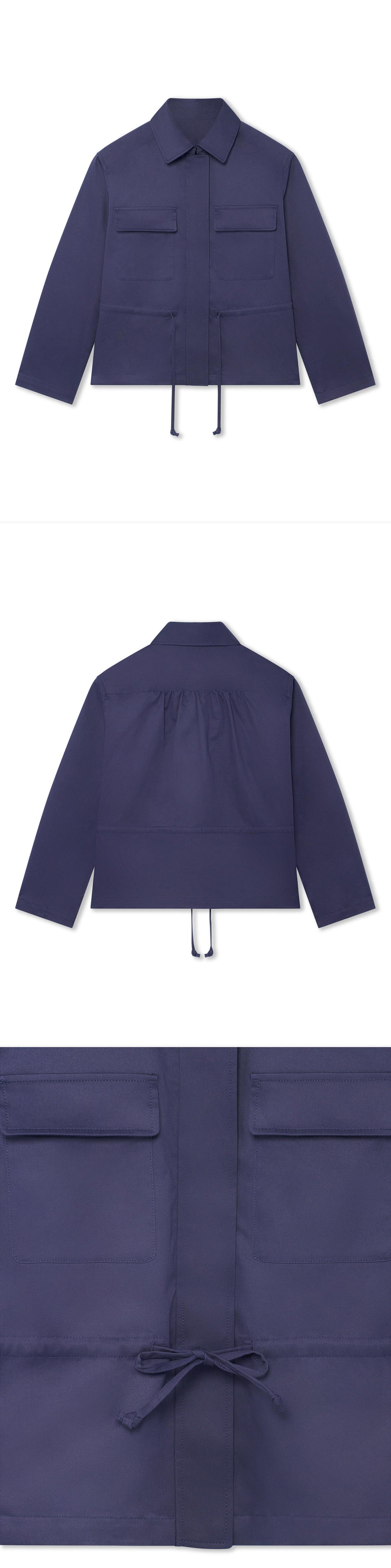 BLUE_JACKET - Hanging - 3 x Shots - Front + Back + Detail B