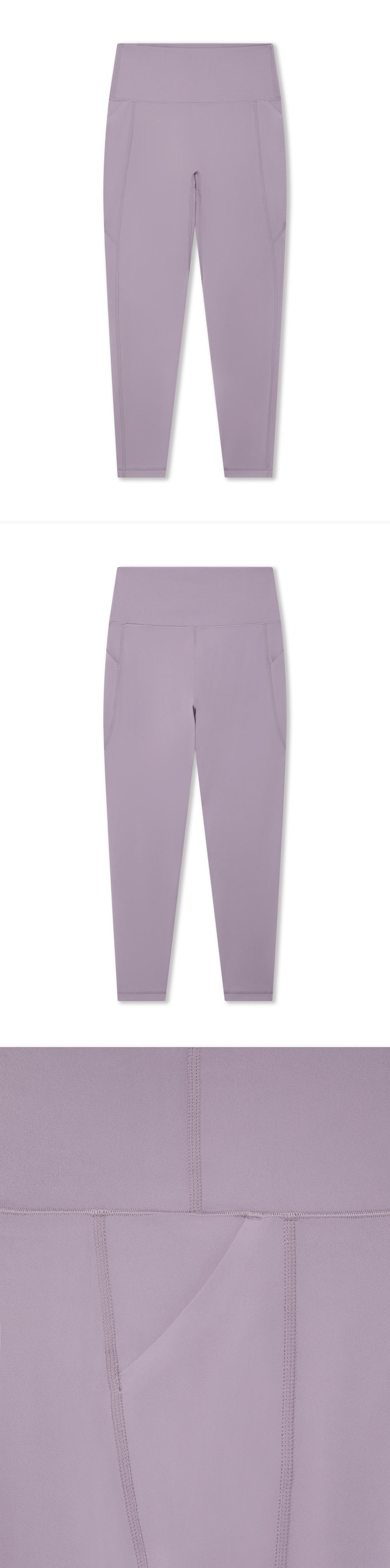 LILAC_LEGGINGS - Hanging - 3 x Shots - Front + Back + Detail B
