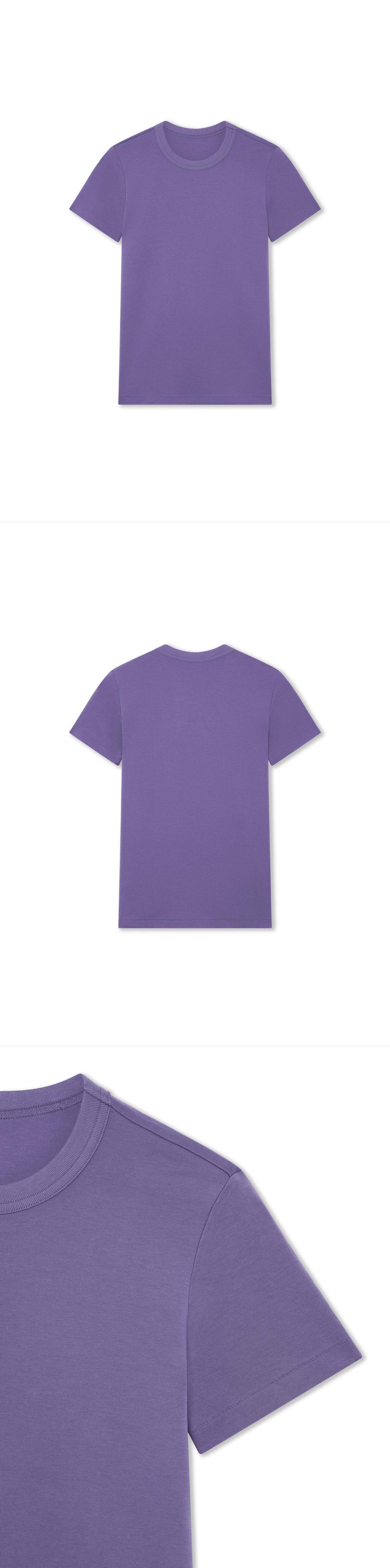 PURPLE_TSHIRT - Hanging - 3 x Shots - Front + Back + Detail B