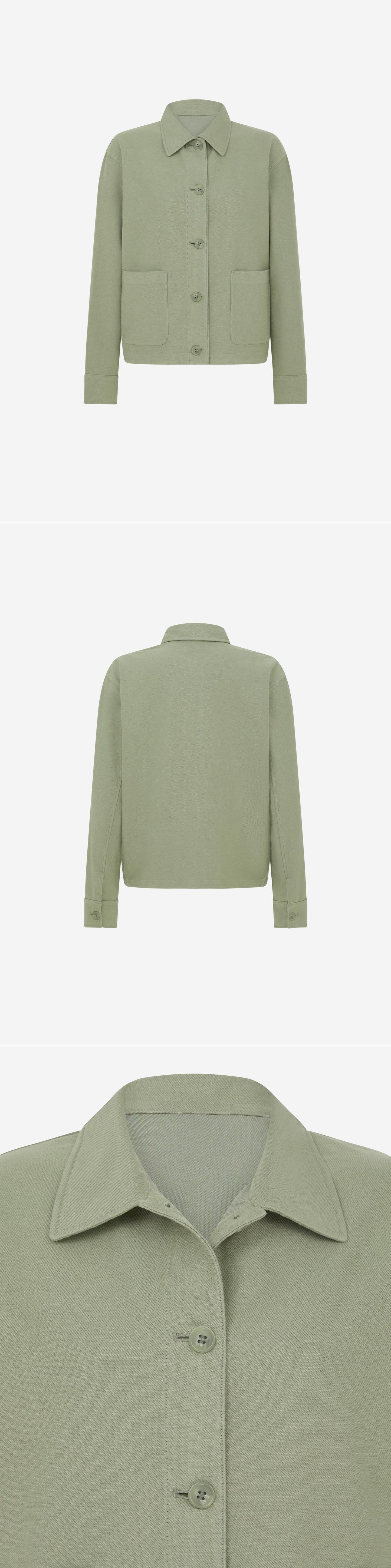 GREEN_OVERSHIRT - Mannequin - 3 x Shots - Front + Back + Detail A