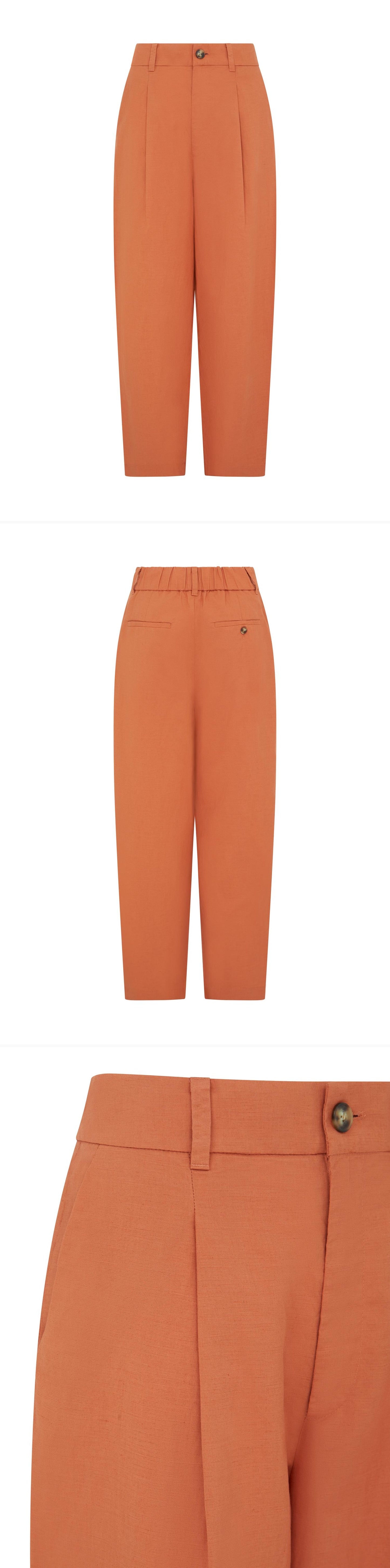 ORANGE_WIDELEG_TROUSER - Mannequin - 3 x Shots - Front + Back + Detail A
