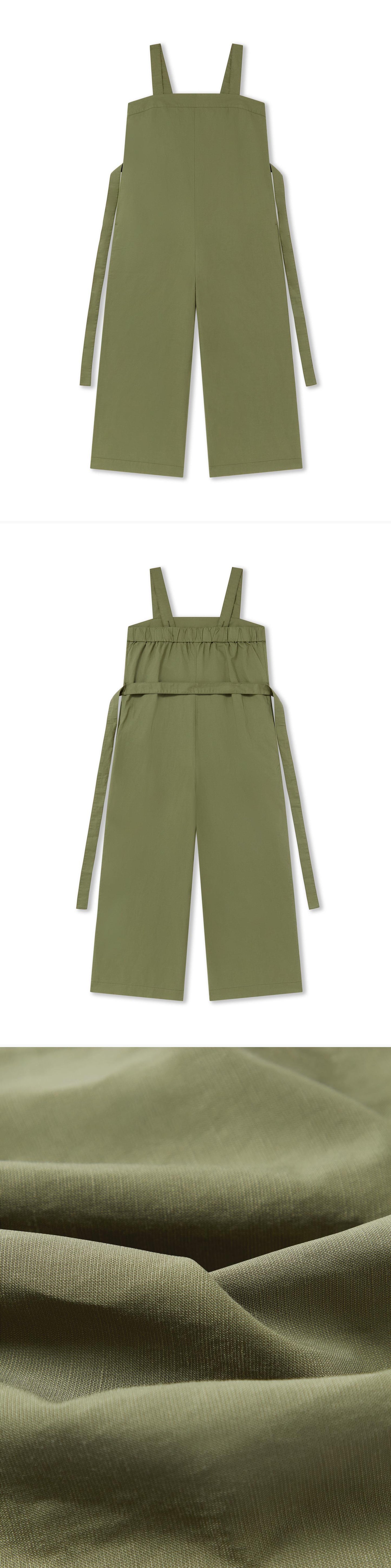 GREEN_JUMPSUIT - Flat Lay - 3 x Shots - Front + Back + Detail C