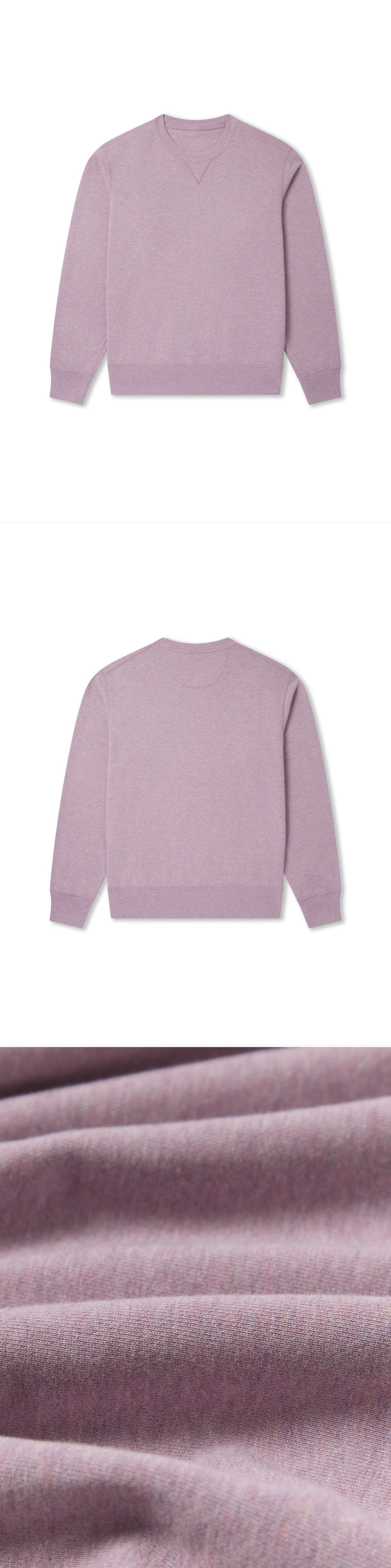 PURPLE_SWEATSHIRT - Flat Lay - 3 x Shots - Front + Back + Detail C