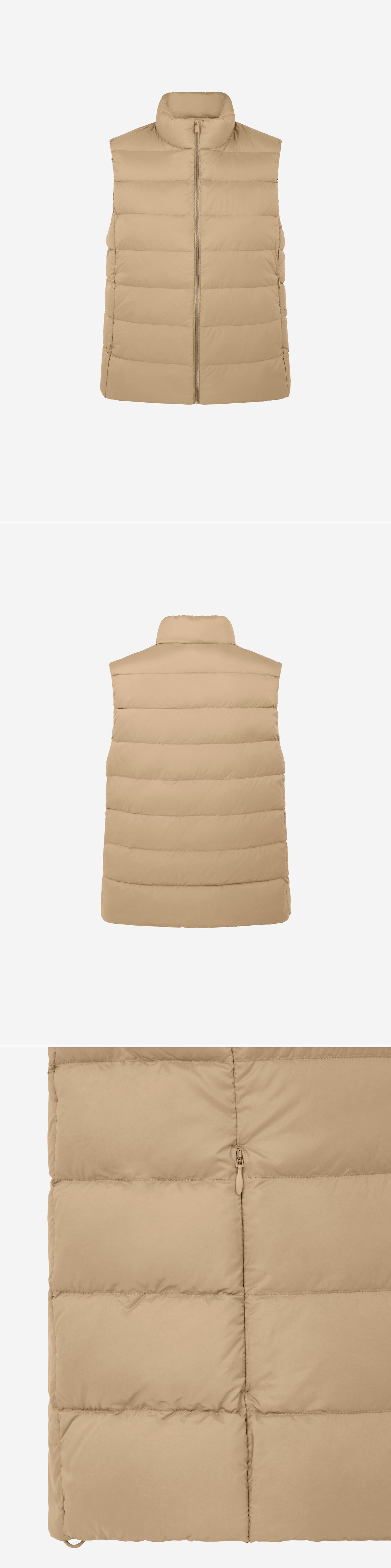 BEIGE_GILLET - Mannequin - 3 x Shots - Front + Back + Detail B