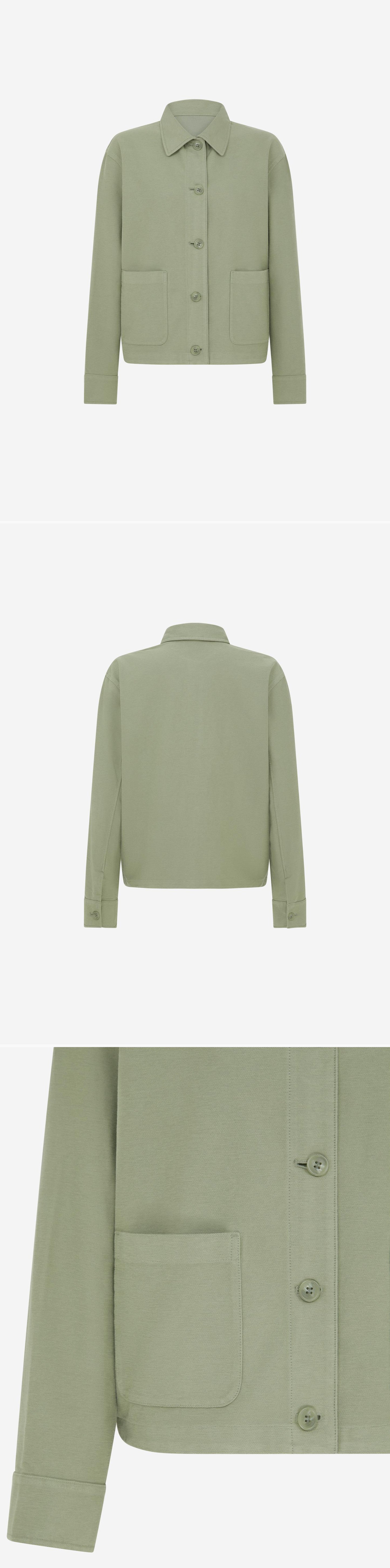 GREEN_OVERSHIRT - Mannequin - 3 x Shots - Front + Back + Detail B