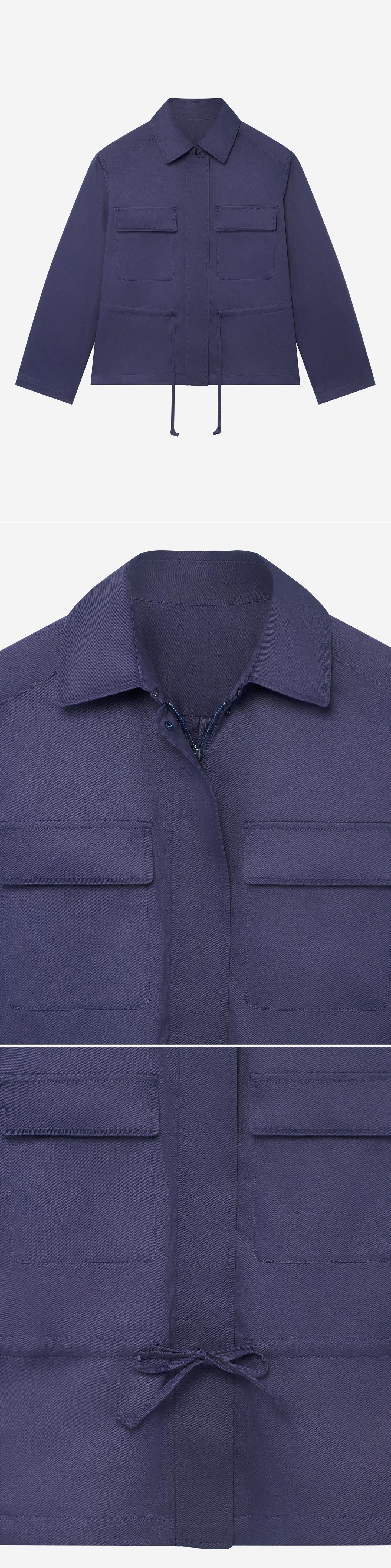 BLUE_JACKET - Hanging - 3 x Shots - Front + Detail A + Detail B