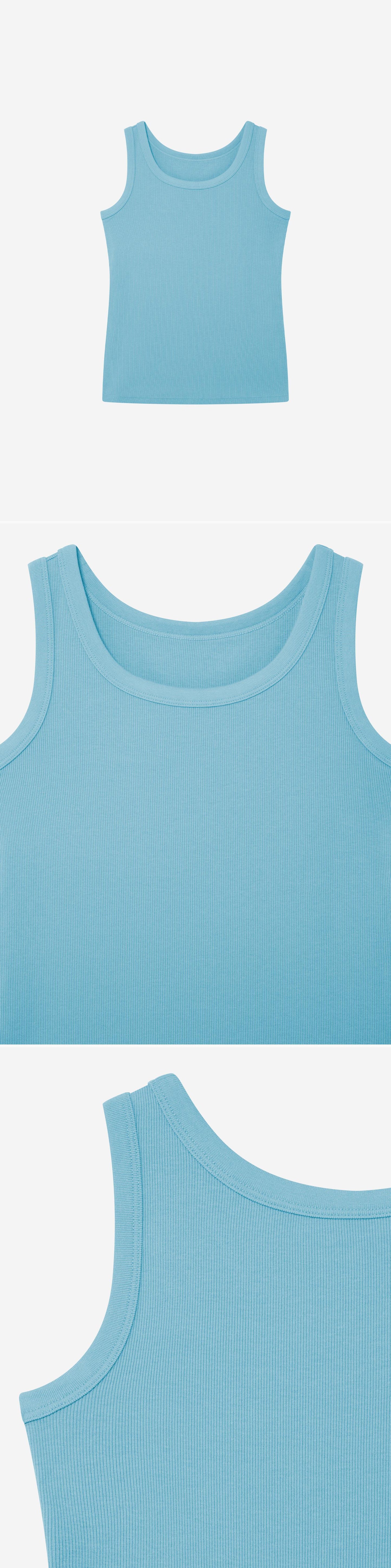 TURQUOISE_VEST - Hanging - 3 x Shots - Front + Detail A + Detail B