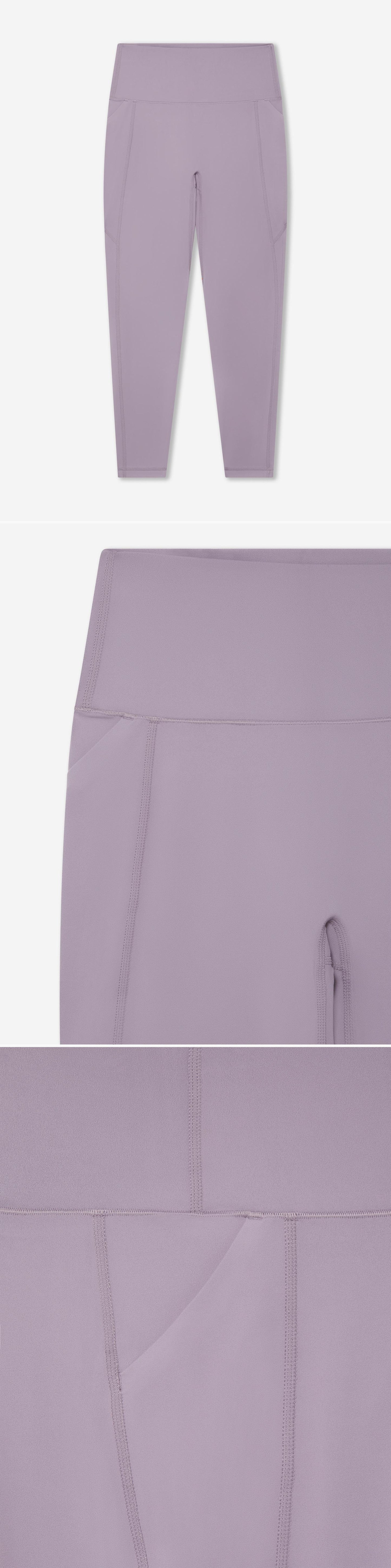 LILAC_LEGGINGS - Hanging - 3 x Shots - Front + Detail A + Detail B