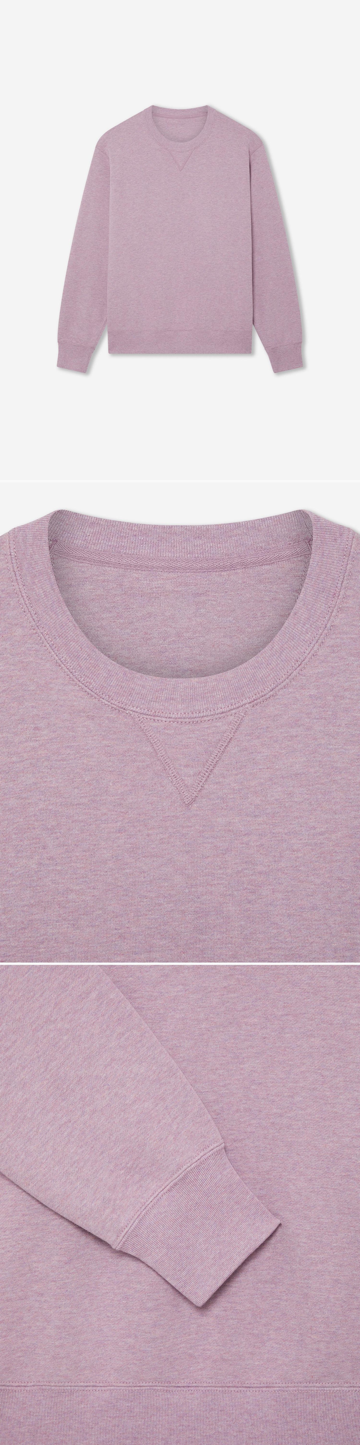 PURPLE_SWEATSHIRT - Hanging - 3 x Shots - Front + Detail A + Detail B