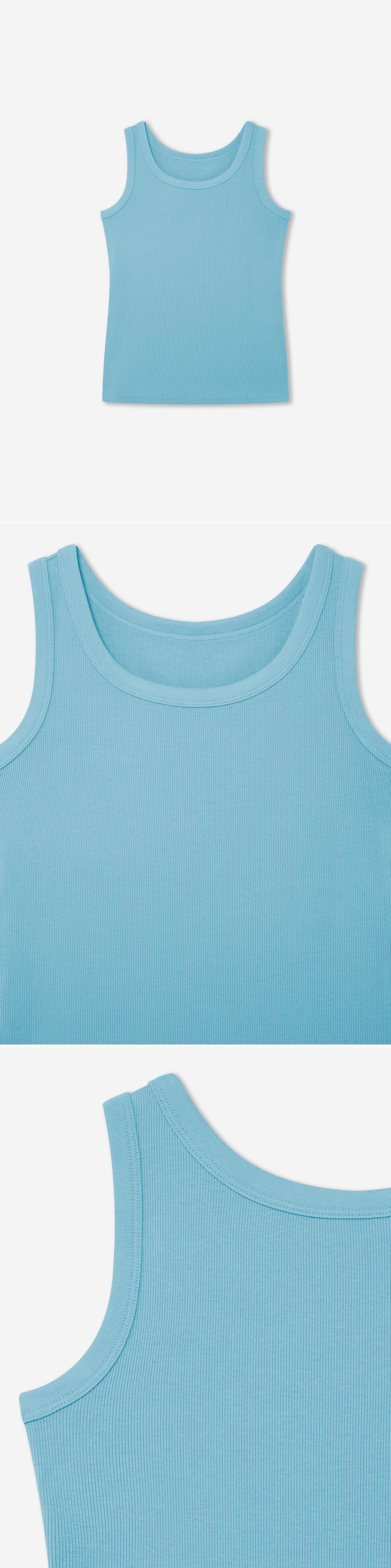 TURQUOISE_VEST - Hanging - 3 x Shots - Front + Detail A + Detail B