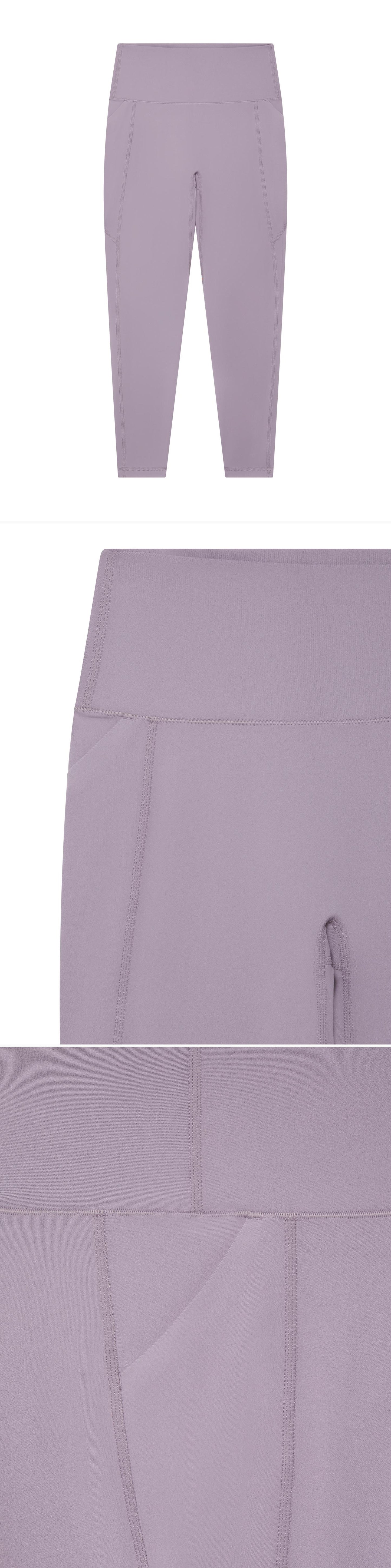 LILAC_LEGGINGS - Hanging - 3 x Shots - Front + Detail A + Detail B