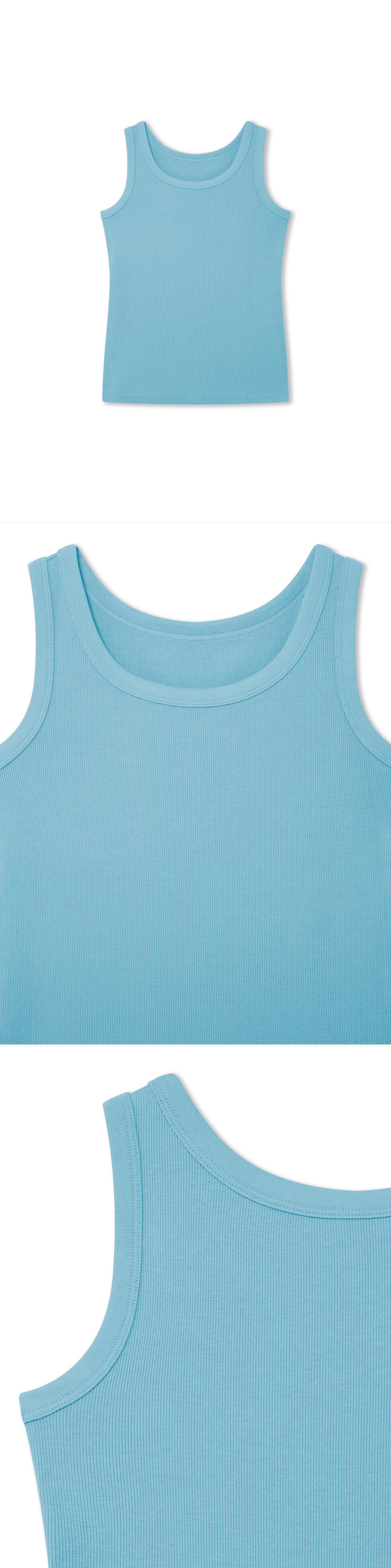 TURQUOISE_VEST - Hanging - 3 x Shots - Front + Detail A + Detail B