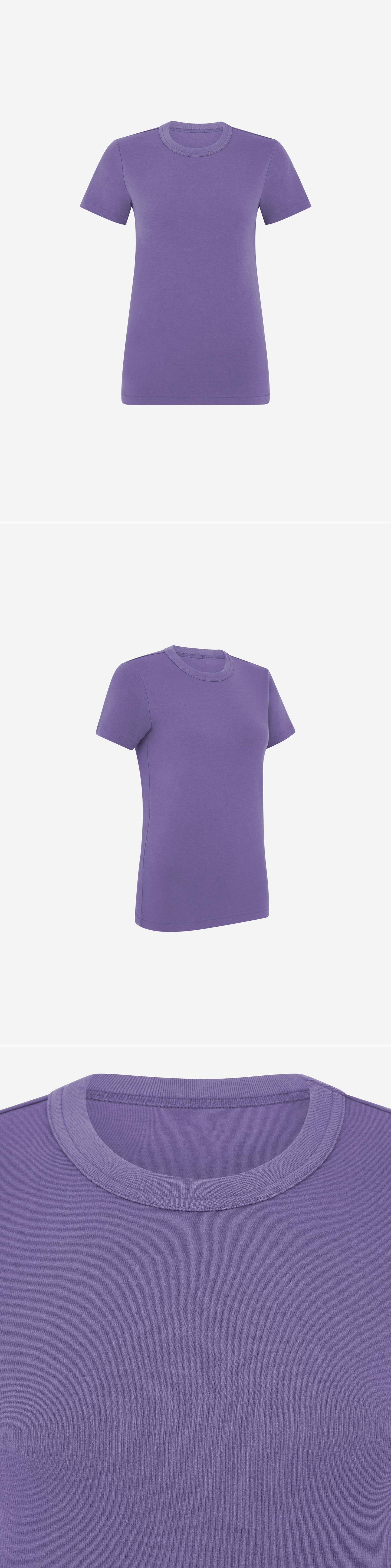 PURPLE_TSHIRT - Mannequin - 3 x Shots - Front + Angle + Detail A