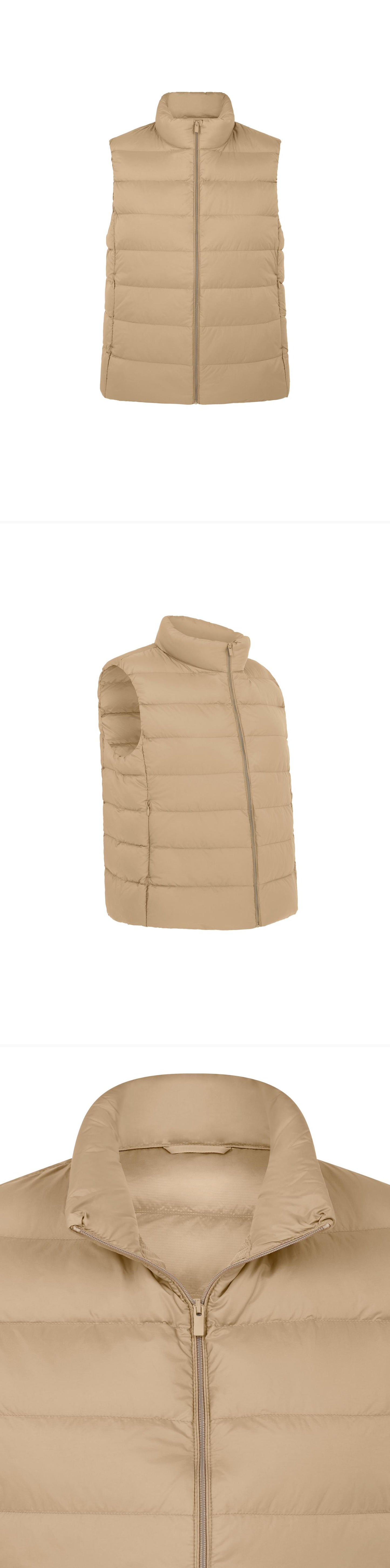 BEIGE_GILLET - Mannequin - 3 x Shots - Front + Angle + Detail A