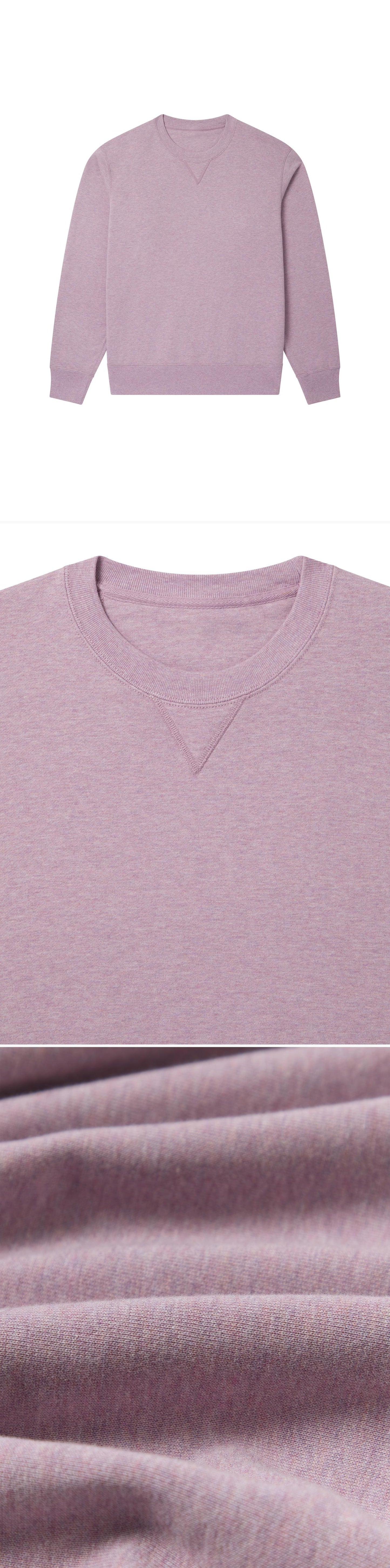 PURPLE_SWEATSHIRT - Flat Lay - 3 x Shots - Front + Detail A + Detail C