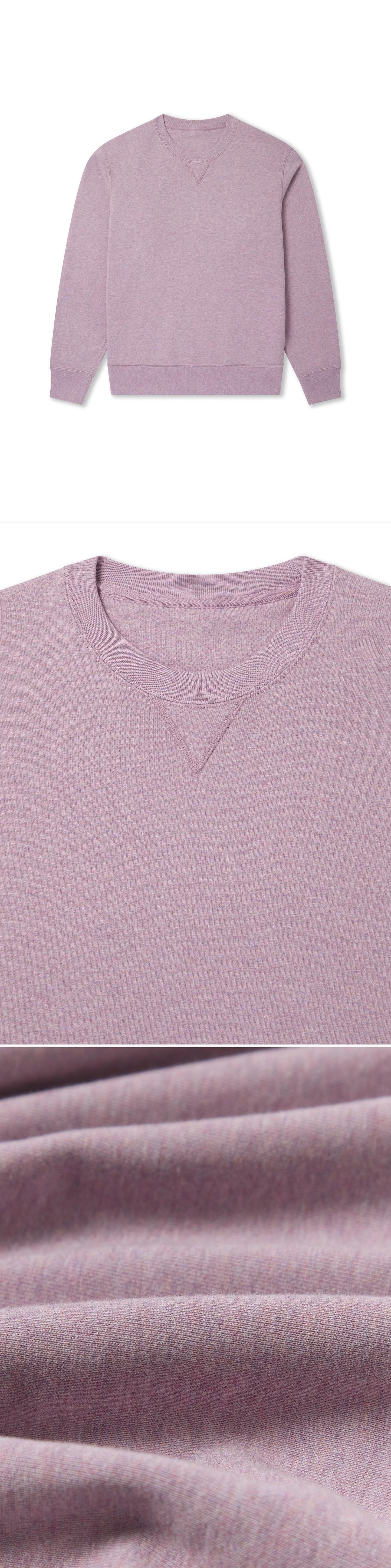 PURPLE_SWEATSHIRT - Flat Lay - 3 x Shots - Front + Detail A + Detail C