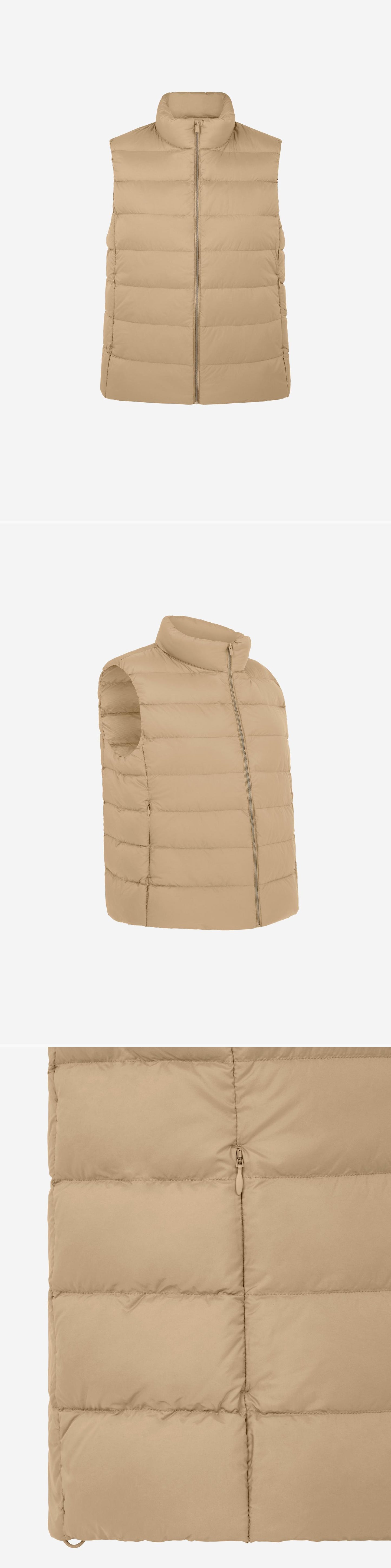 BEIGE_GILLET - Mannequin - 3 x Shots - Front + Angle + Detail B