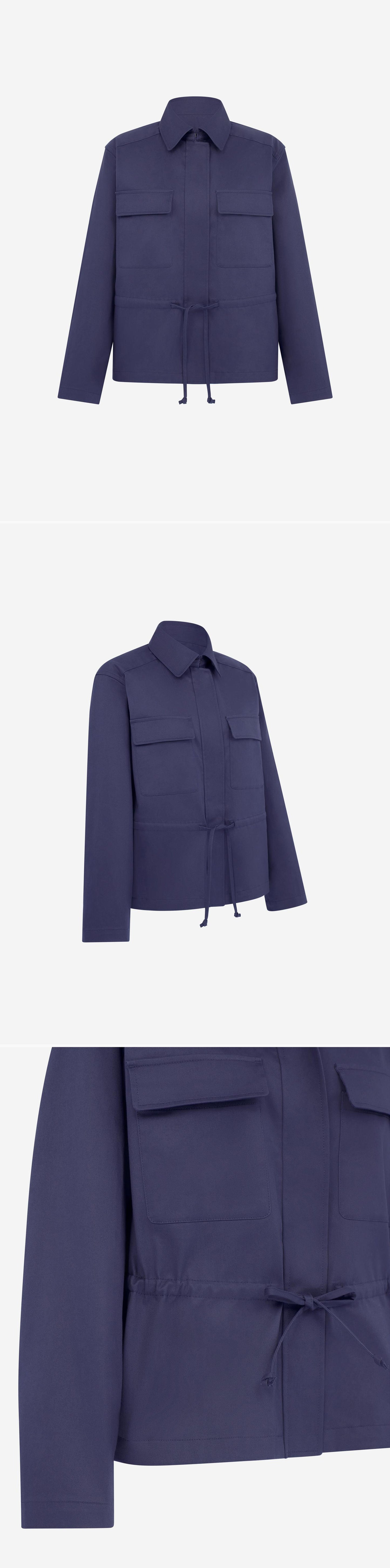 BLUE_JACKET - Mannequin - 3 x Shots - Front + Angle + Detail B