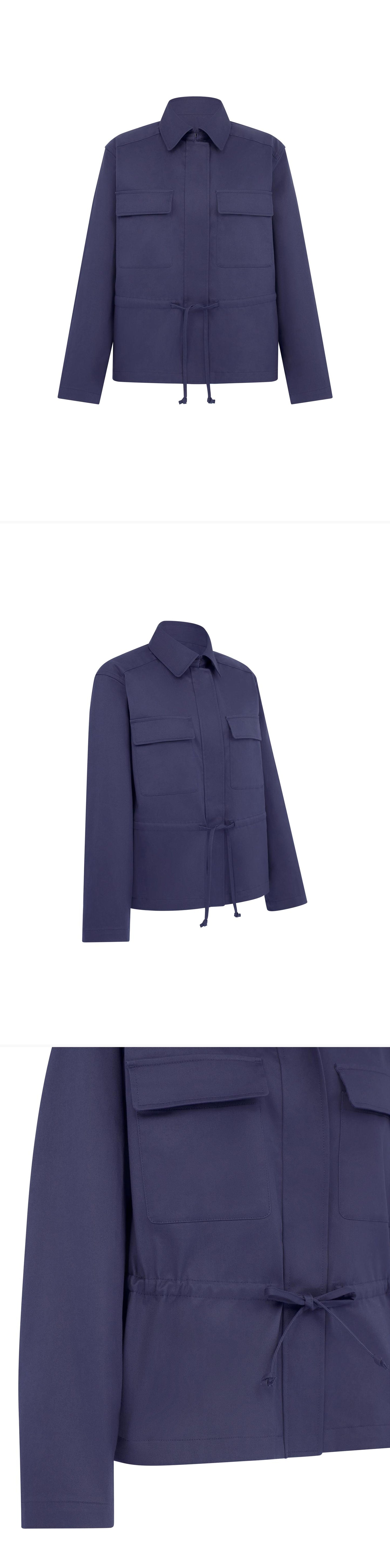 BLUE_JACKET - Mannequin - 3 x Shots - Front + Angle + Detail B