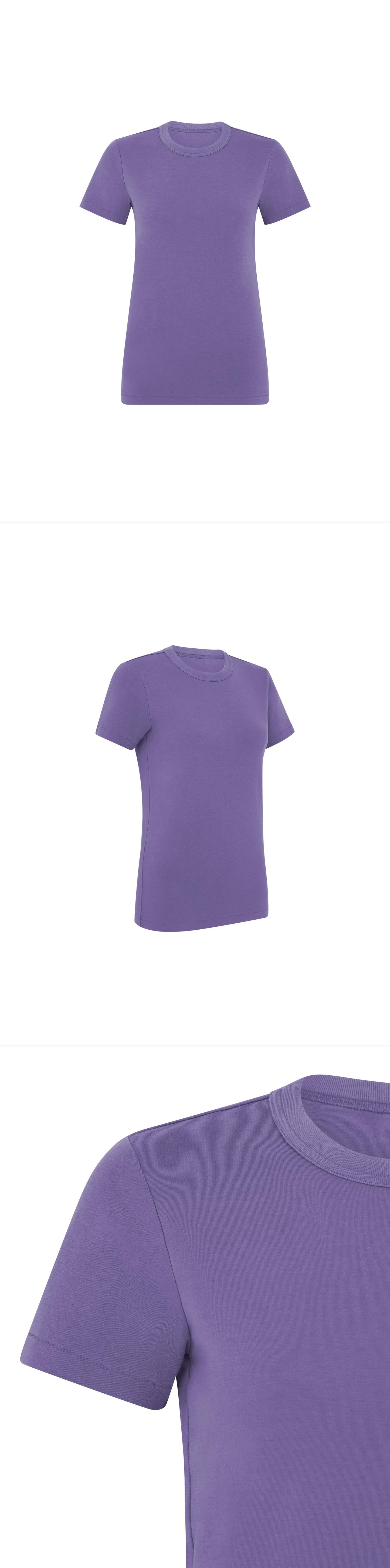 PURPLE_TSHIRT - Mannequin - 3 x Shots - Front + Angle + Detail B