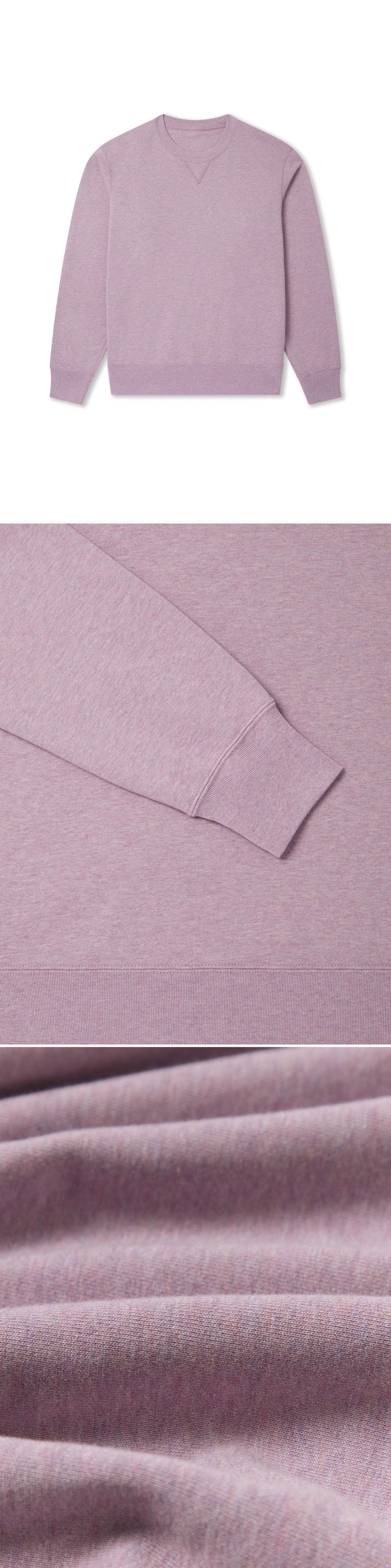 PURPLE_SWEATSHIRT - Flat Lay - 3 x Shots - Front + Detail B + Detail C