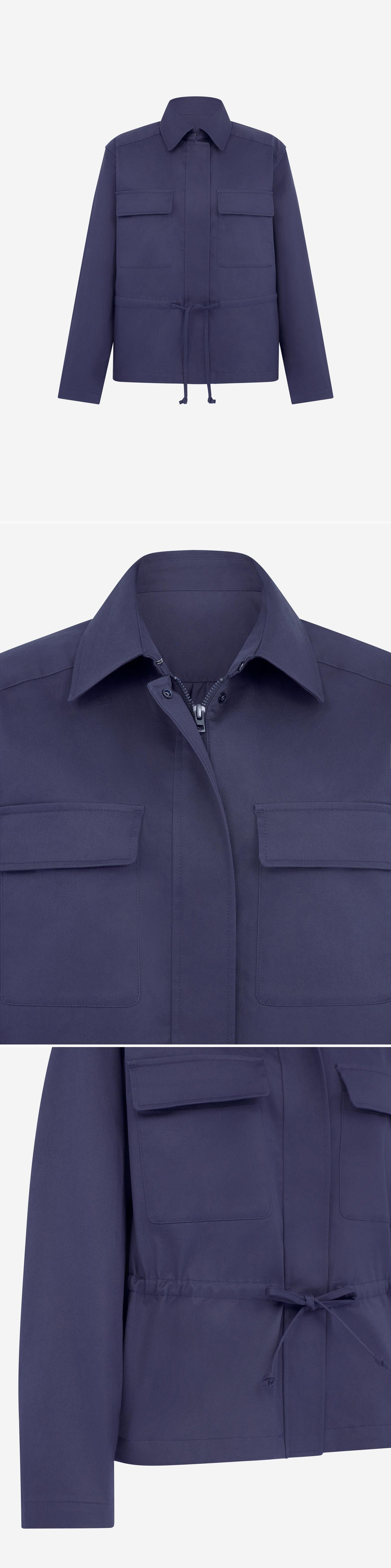 BLUE_JACKET - Mannequin - 3 x Shots - Front + Detail A + Detail B