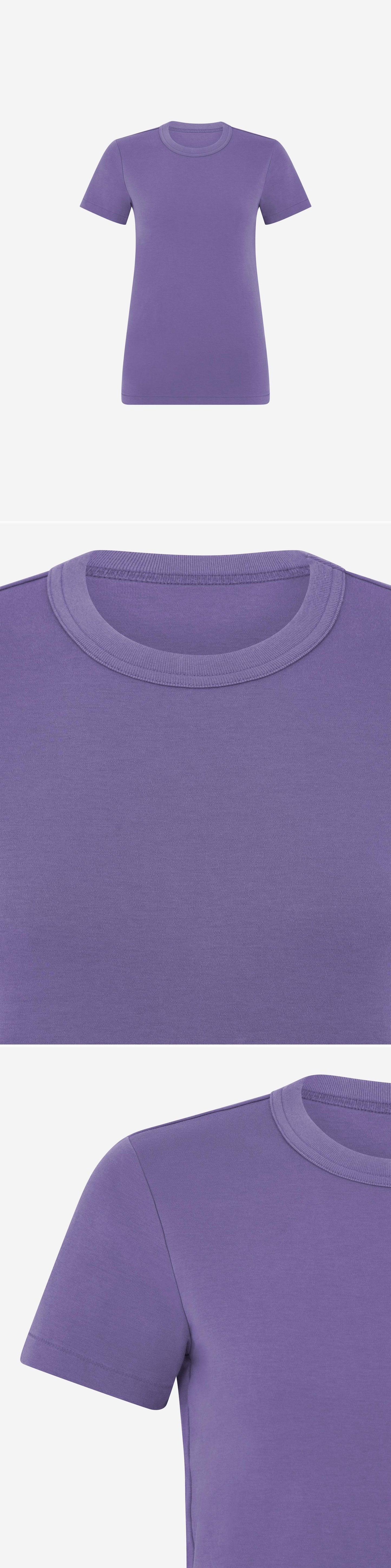 PURPLE_TSHIRT - Mannequin - 3 x Shots - Front + Detail A + Detail B