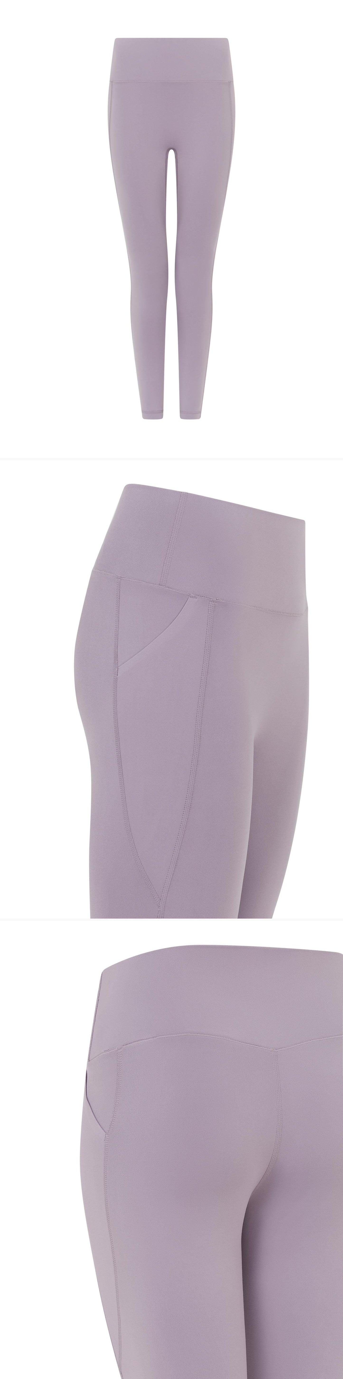 LILAC_LEGGINGS - Mannequin - 3 x Shots - Front + Detail A + Detail B