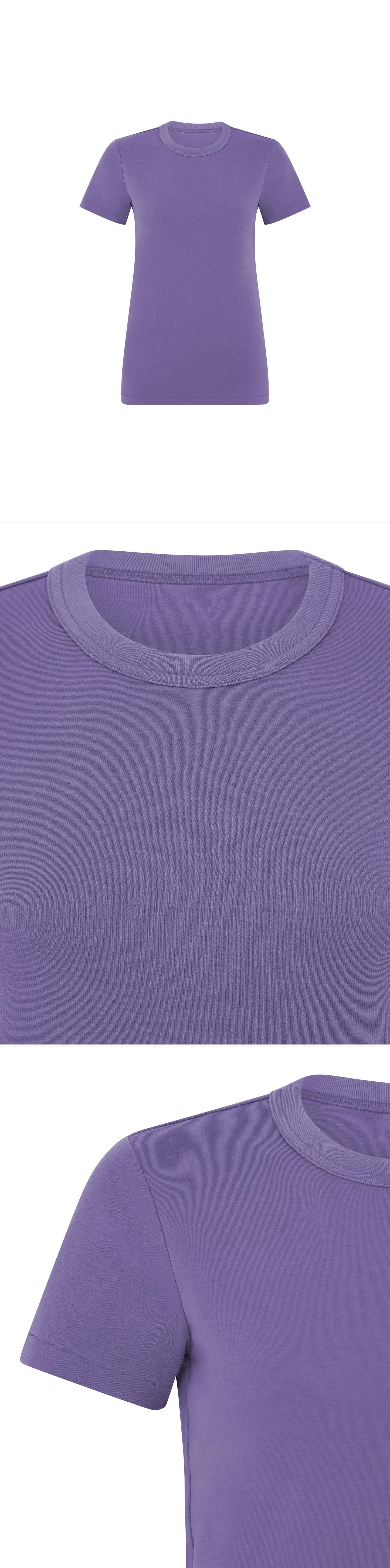 PURPLE_TSHIRT - Mannequin - 3 x Shots - Front + Detail A + Detail B