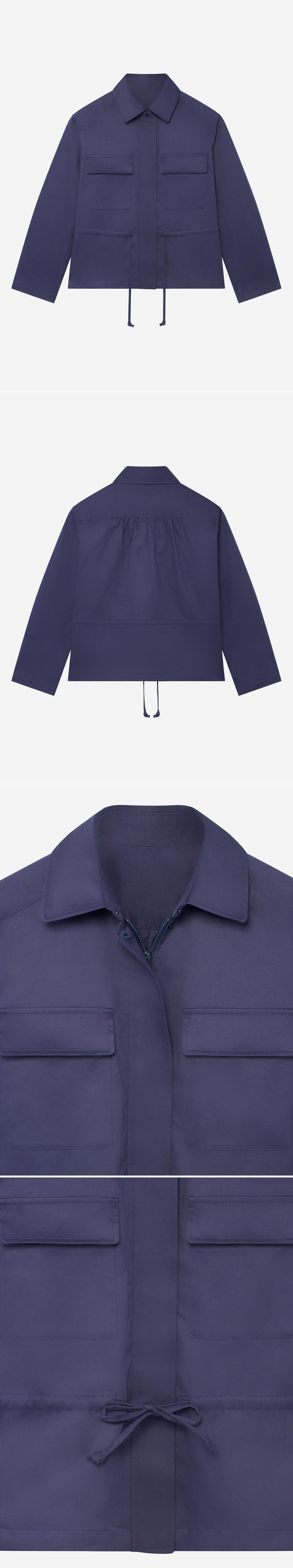 BLUE_JACKET - Hanging - 4 x Shots - Front + Back + Detail A + Detail B
