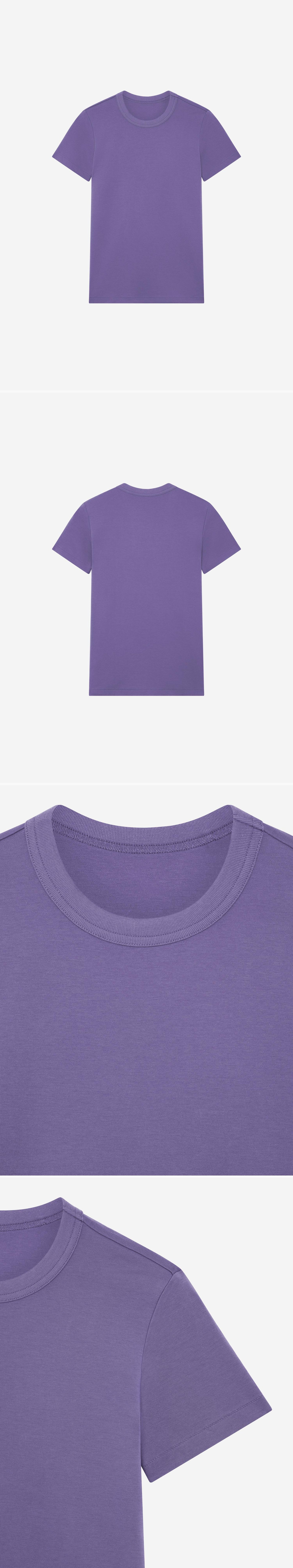 PURPLE_TSHIRT - Hanging - 4 x Shots - Front + Back + Detail A + Detail B