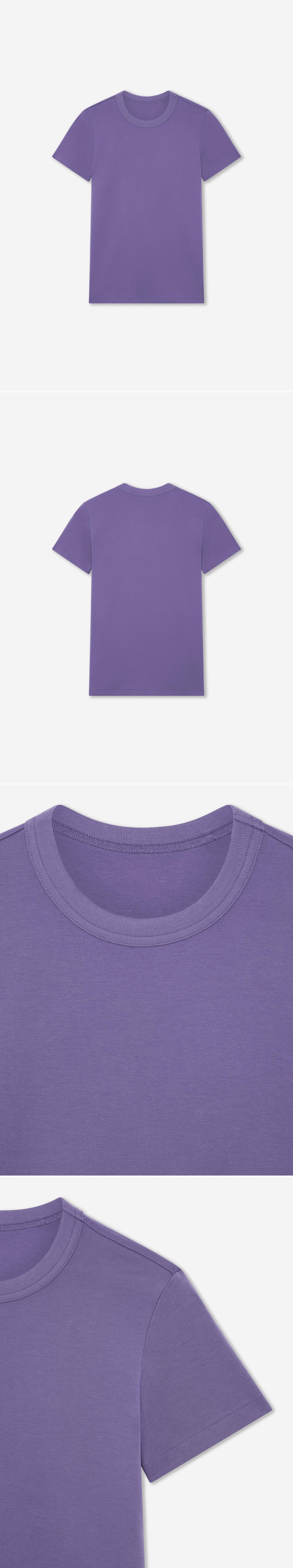 PURPLE_TSHIRT - Hanging - 4 x Shots - Front + Back + Detail A + Detail B