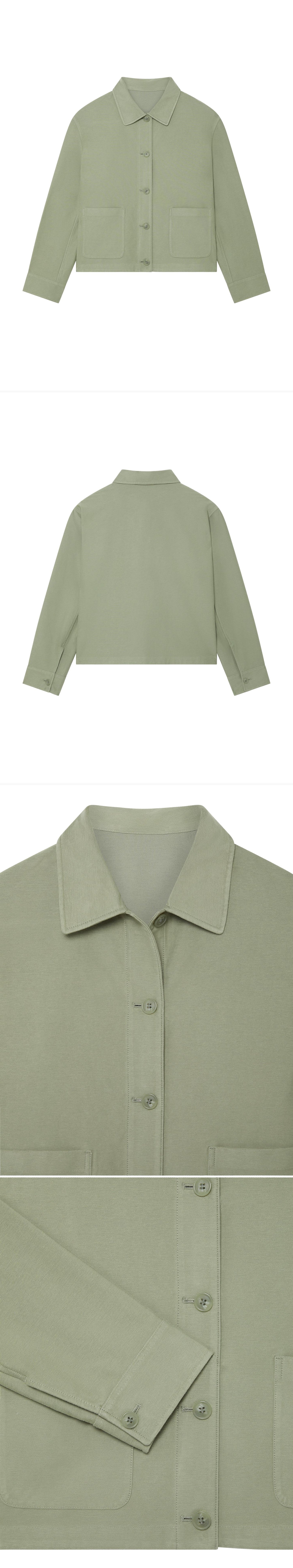 GREEN_OVERSHIRT - Hanging - 4 x Shots - Front + Back + Detail A + Detail B