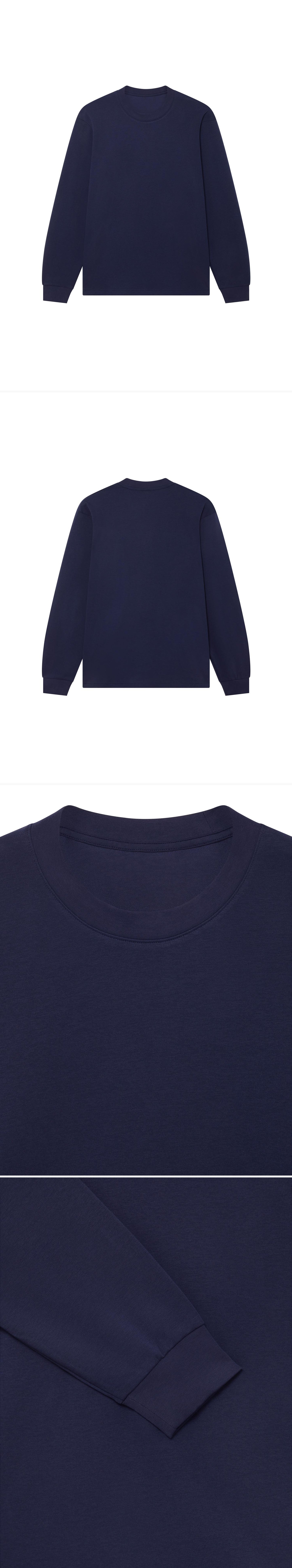 LS_NAVY_TEE - Hanging - 4 x Shots - Front + Back + Detail A + Detail B