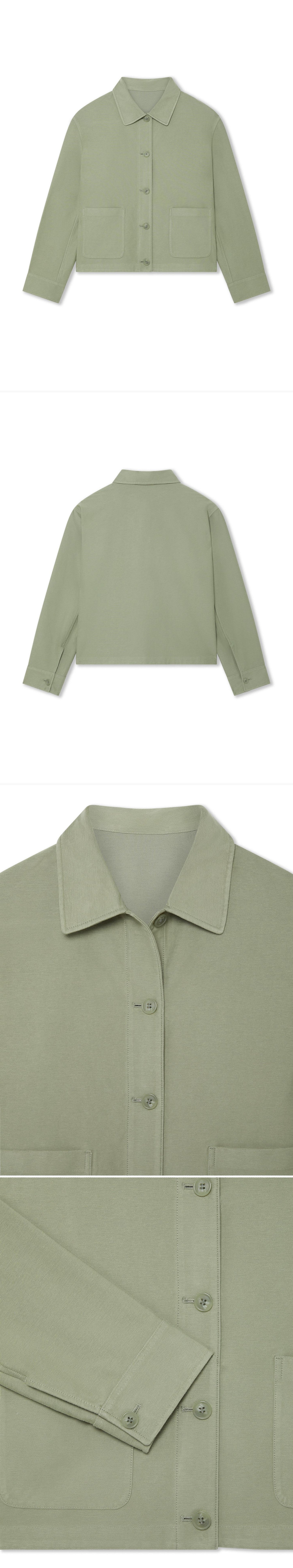 GREEN_OVERSHIRT - Hanging - 4 x Shots - Front + Back + Detail A + Detail B