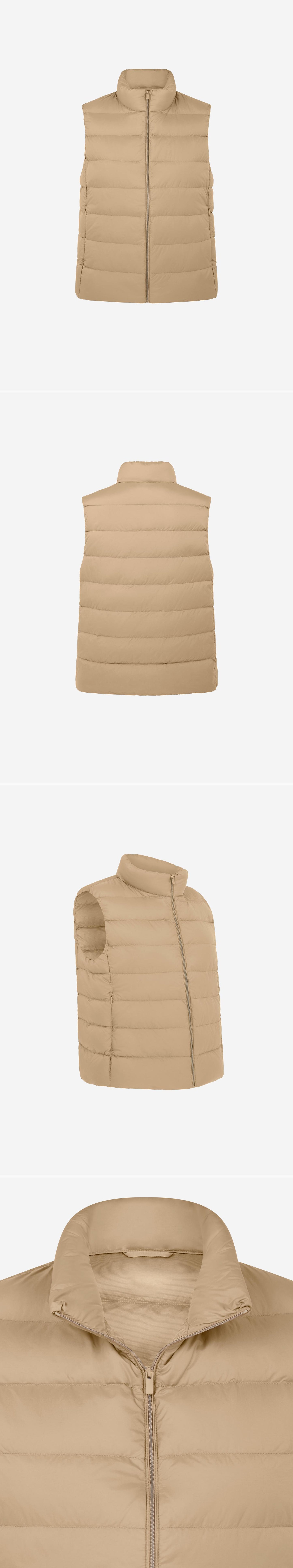 BEIGE_GILLET - Mannequin - 4 x Shots - Front + Back + Angle + Detail A