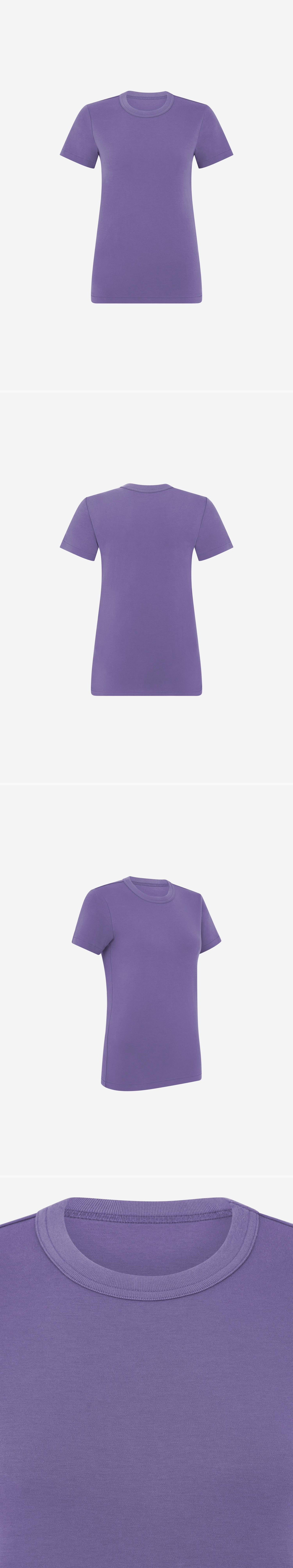 PURPLE_TSHIRT - Mannequin - 4 x Shots - Front + Back + Angle + Detail A