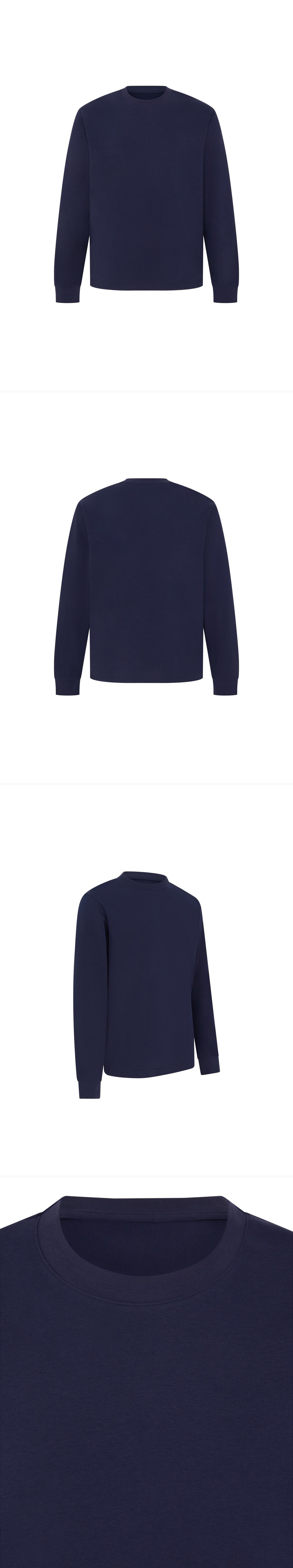 LS_NAVY_TEE - Mannequin - 4 x Shots - Front + Back + Angle + Detail A