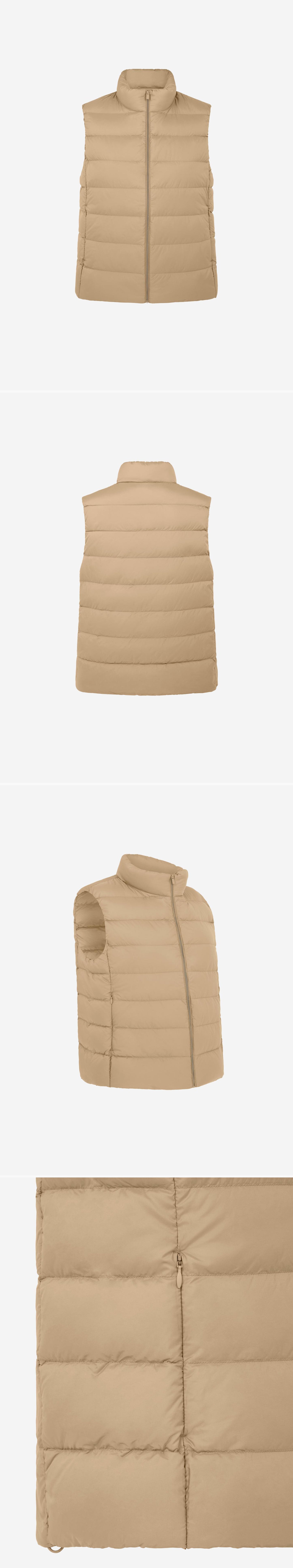 BEIGE_GILLET - Mannequin - 4 x Shots - Front + Back + Angle + Detail B