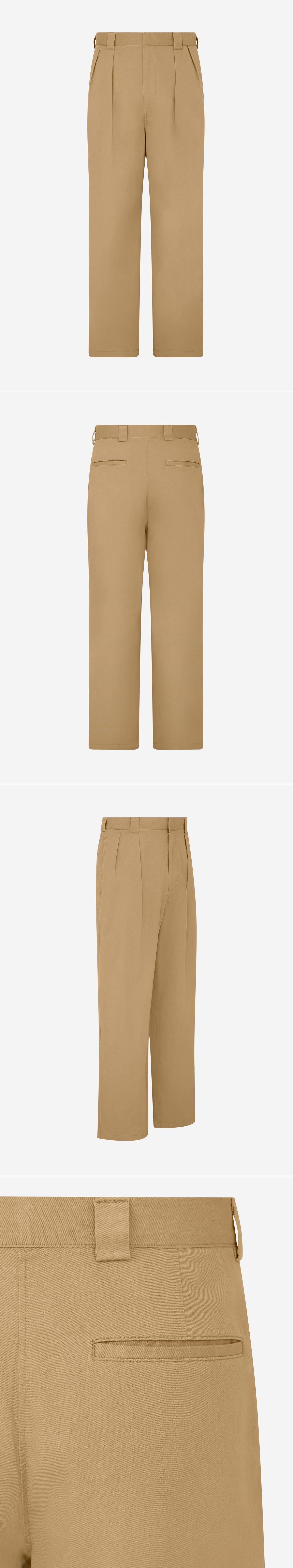 TAN_WIDELEG_TROUSER - Mannequin - 4 x Shots - Front + Back + Angle + Detail B