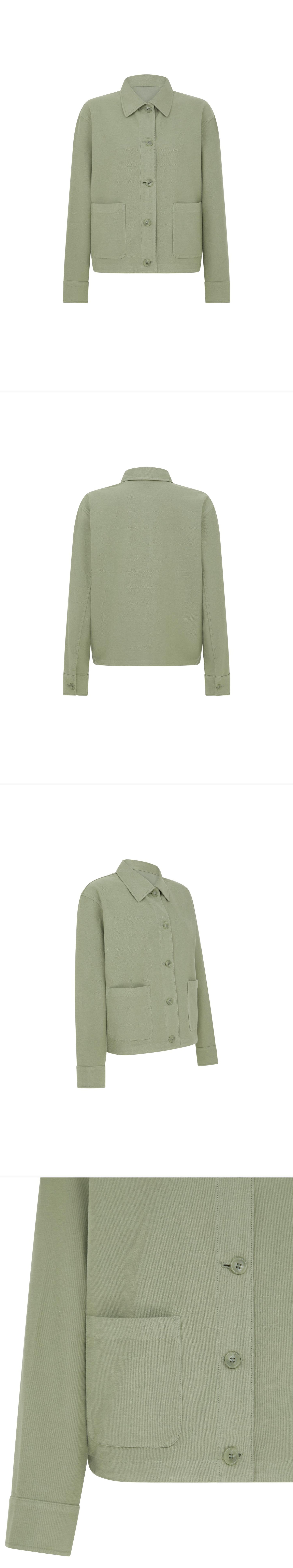 GREEN_OVERSHIRT - Mannequin - 4 x Shots - Front + Back + Angle + Detail B